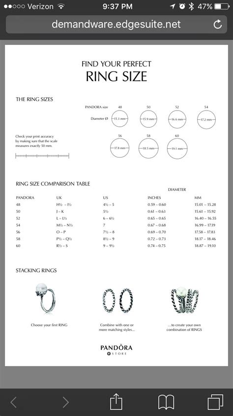 pandora ring sizes uk|pandora size 50 in uk.